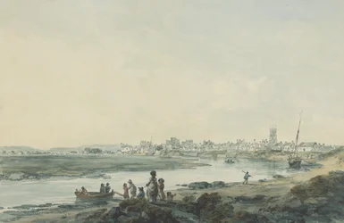 Cardiff desde el sur, c.1789